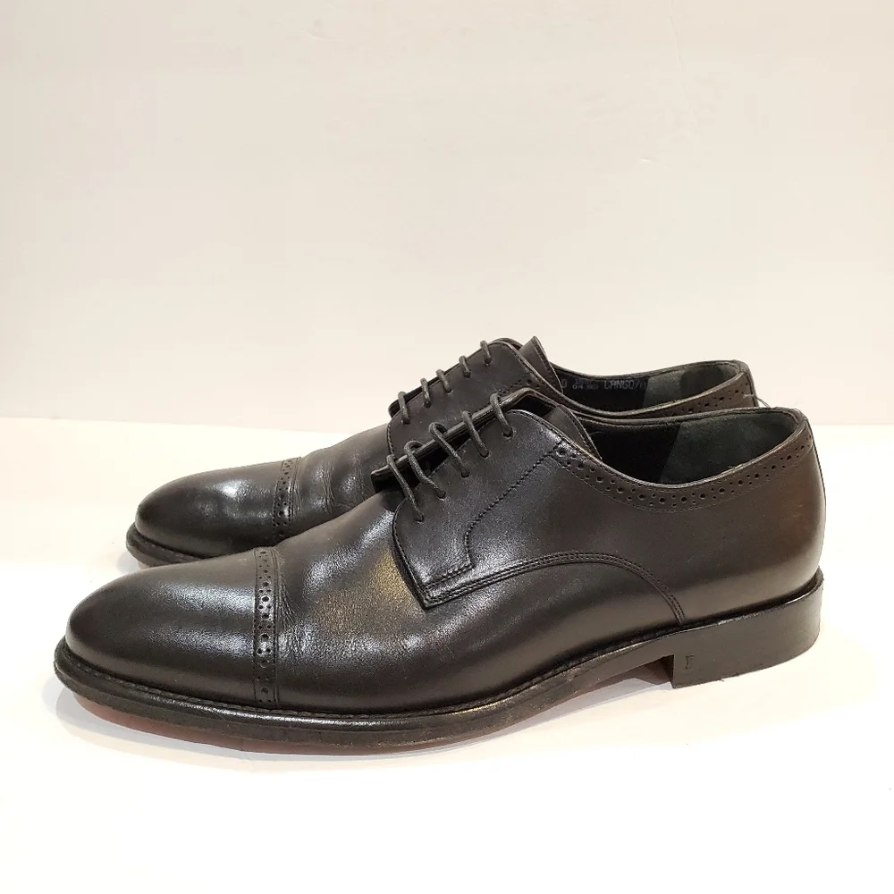 Bally mens dress shoes black leather size 8.5 us 7.5 uk gorgeous well made
